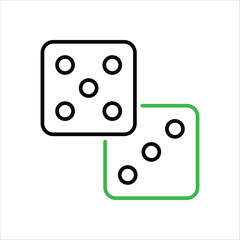 Dice vector icon