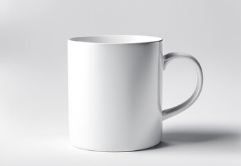 Fototapeta premium white glass mug mockup on white background