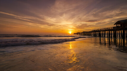 Obraz premium The sun set