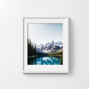 white polaroit frame mockup isolated on white background