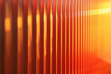 Abstract Orange Light Rays on Vertical Lines Background