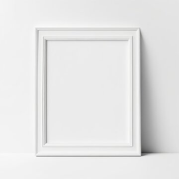 white polaroit frame mockup isolated on white background