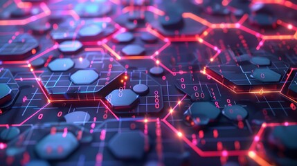 In a futuristic abstract design