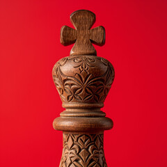 wooden king chess piece