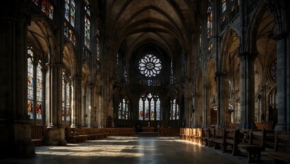 Obraz premium A poem celebrating the architectural beauty and spiritual resonance of a Gothic cathedral ai_generated