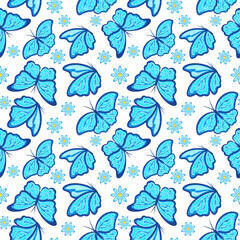 Seamless pattern with butterflies. Perfect for kids wallpapers.