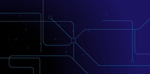 Vector Blue futuristic networking technology vector, Network connection and internet communication technology background.