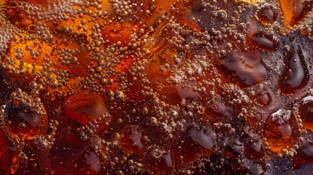 A close-up image of a glass of cola with ice cubes and bubbles, ideal for a blog banner or offer, featuring copy space on the left side