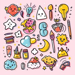 stickers Use vibrant and cheerful colors