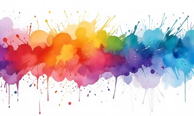 Fototapeta premium Bold and dynamic wallpaper material, capturing the essence of creativity with a colorful abstract watercolor paint splash.