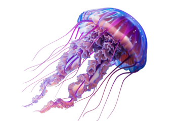 Jellyfish isolated on transparent background