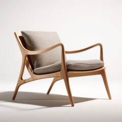 Fototapeta premium Modern elegant wooden armchair furniture.