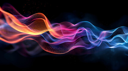 Fototapeta premium Innovative Design: Abstract Light Waves Creating a Mesmerizing and Dynamic Visual