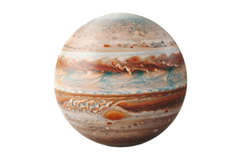 Jupiter planet isolated on transparent background