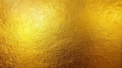 Vibrant yellow shiny gold foil painted wall sheet with gloss light reflection, luxurious textured golden paper wallpaper, elegant and sophisticated background.
