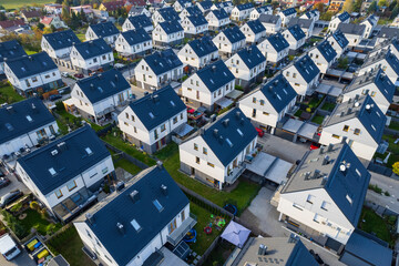 aerial view of a suburban single-family housing estate