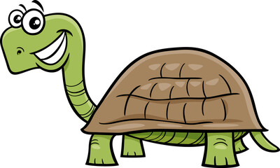 funny tortoise animal character cartoon illustration