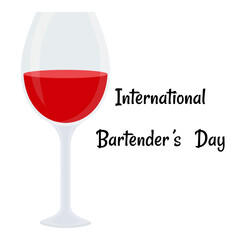 Bartenders Day. Red wine on international bartender Day