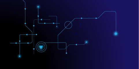 Vectors Global network connection and communication technology concept design. Abstract minimalistic background with digital lines and dots connection. 