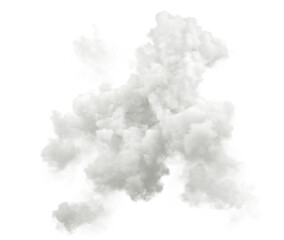 Isolated white clouds drifting on transparent backgrounds 3d illustrations png