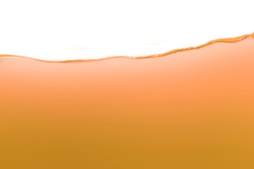 Orange water or juice and splash waves for nature