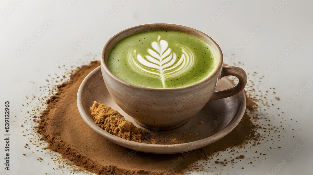 Wall mural matcha latte