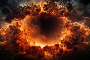 Bomb explosion effect backdrop