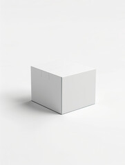 Fototapeta premium A white box on a white background.