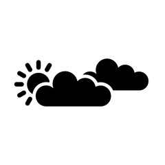 Cloudy glyph icon
