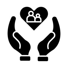Supportive Community glyph icon