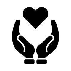 Obraz premium Compassionate Giving glyph icon