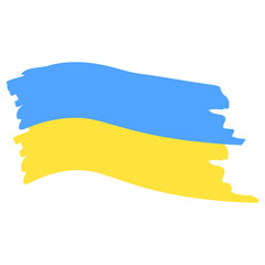 Painted Ukraine flag vector illustration