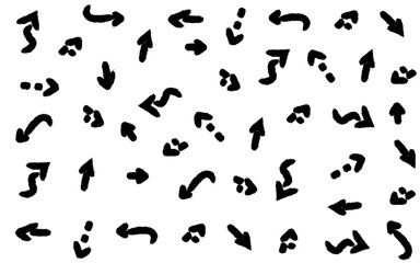 Doodle arrows Seamless Pattern design. Scribble Charcoal ornament. Simple Minimalism vector can used Textile, Fabric, Bed Linen Print. EPS 10