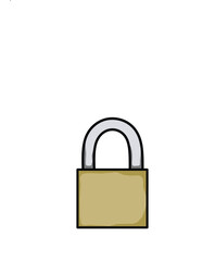 This is a vector image of a key padlock in a simple and nice shape