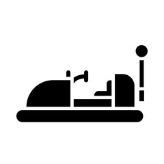 Bumper car glyph icon