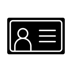 Member card glyph icon