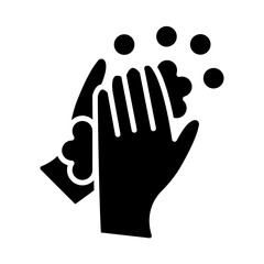 Fototapeta premium Hand washing glyph icon
