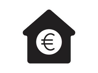 Icon a house representation, isolated against a clean background. This simple vector symbol evokes a sense of warmth and security, embodying the concept of home.