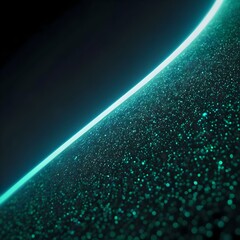 Abstract Blue Background with Glowing Rays and Waves