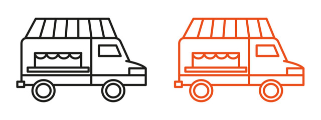 Food Truck Icon Showcasing Exciting and Varied Street Food Choices