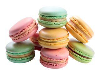 Obraz premium Colorful macaroons isolated on white background