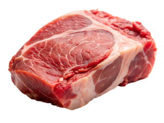 Raw meat isolated. Fresh meat fillet on white. barbecue steak meat slice