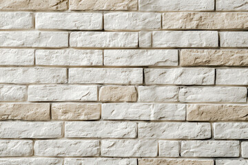 Fototapeta premium cream brick wall texture. Beige old brown brick wall concrete or stone textured, wallpaper limestone abstract flooring