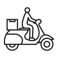 Delivery Man Icon Depicting Efficient and Reliable Delivery Services