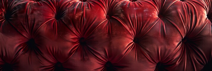 Fototapeta premium red velvet fabric texture on a couch