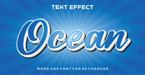 Ocean editable text effect