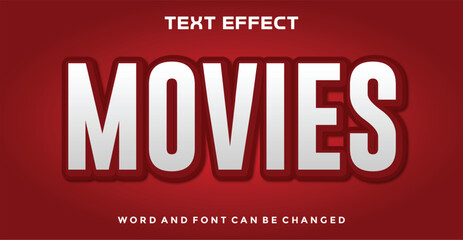 Movie editable text effect