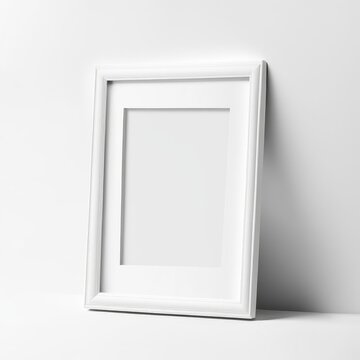 white polaroit frame mockup isolated on white background