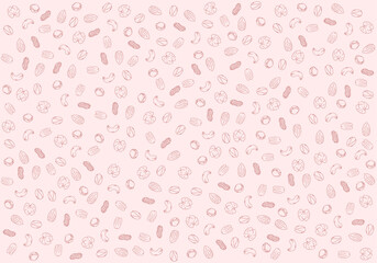 Dry Fruits outline pattern