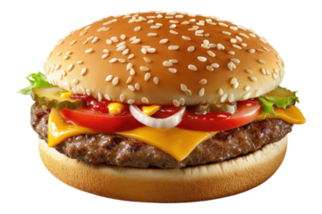 Burger isolated on white back ground